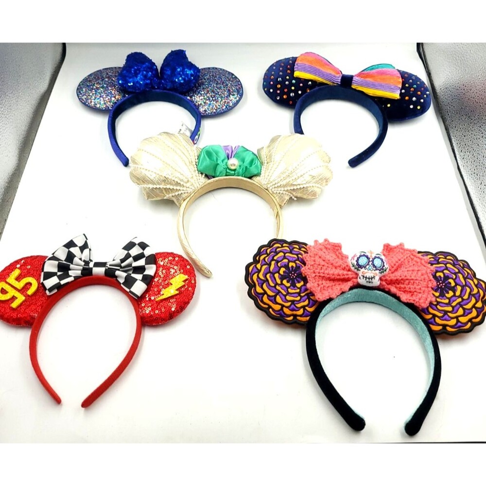 Disney Parks Minnie Mouse Ears Headband Lot of 5 Coco Pride 2020 X BaubleBar